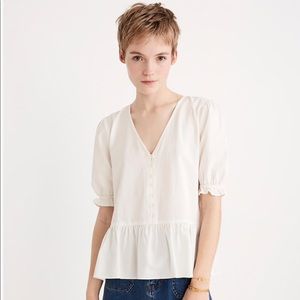🌿MADEWELL courtyard ruffle-hem top🌿